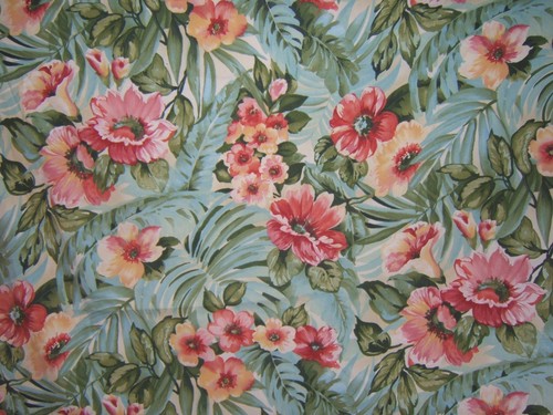 Lee Jofa, Grandeur, Floral Screen Print, Vintage, BTY, Color Blue Multi - Picture 1 of 2
