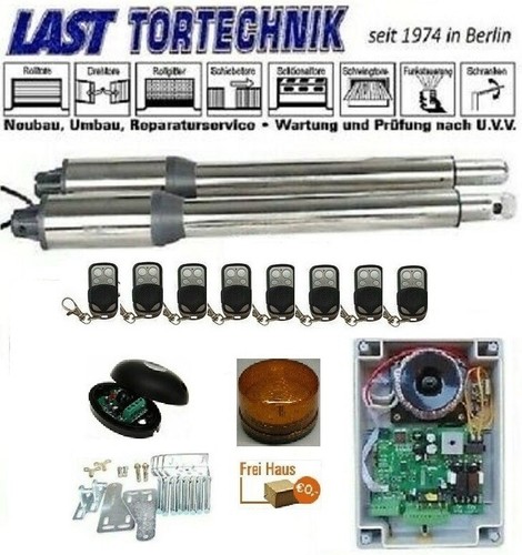 JUEGO DE ACCIONAMIENTO DE PUERTA GIRATORIA hasta 600Kg, 8 transmisores, juego Comfort accionamiento de puerta batiente, abrepuertas - Imagen 1 de 7