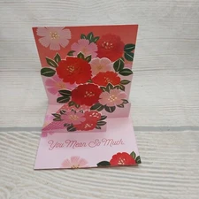 New Pop Up 3D "To My Wonderful Valentine" Hearts Greeting Card & Envelope Floral