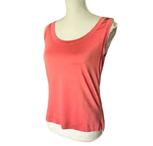 Doncaster Silk Stretch Scoop Neck Tank Top Size Medium Sleeveless Blouse Shell - Picture 3 of 8