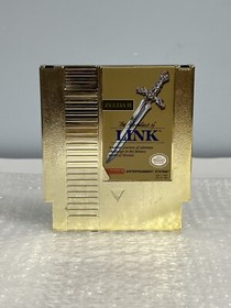 Zelda II: The Adventure of Link Gold Nintendo Entertainment System NES 1988 Box
