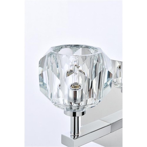 Elegant Lighting Graham 2-Light Crystal/Iron Wall Sconce in Chrome - Picture 5 of 7