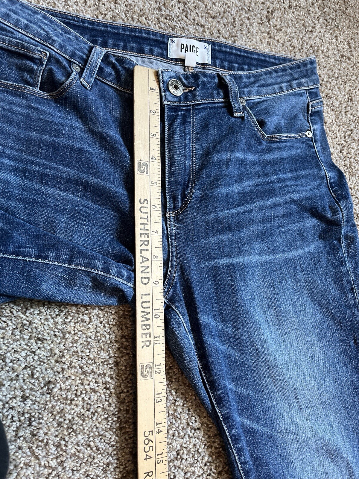 Paige Women's Blue Denim Brigitte Med Wash Jeans Size 27 (31 X 26.5) - View 5