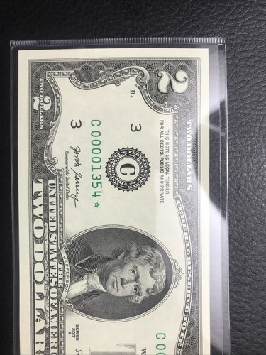 $2 Rare Uncirculated Low FOUR (4) Digits ⭐️ STAR NOTE ⭐ 1354* - Picture 2 of 6