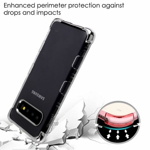 Funda trasera delgada transparente con cubierta parachoques cromada para Samsung Galaxy S10 / S10e / Plus - Imagen 10 de 32