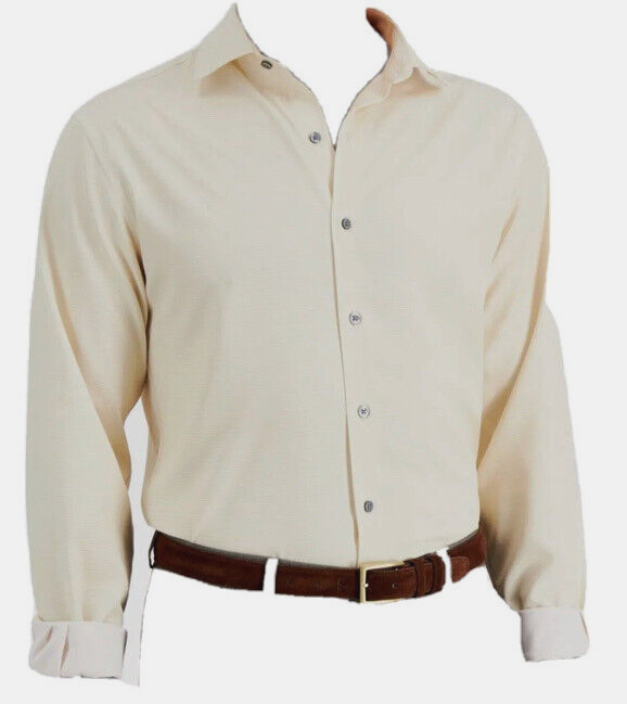 Alfani Men's Dress Shirt 4Way Stretch Slim Fit Non Iron Athletic Tan or Lavender Alfani Men's Dress Shirt 4Way Stretch Slim Fit Non Iron Athletic Tan or Lavender