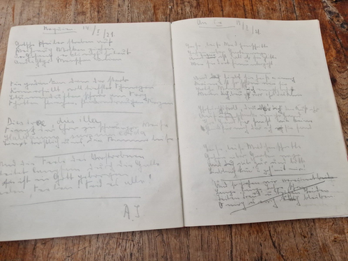 antik Notizbüchlein um 1920 Handschrift Manuskript über Pädagogik und Notizen - Picture 11 of 18