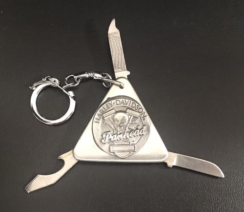 HARLEY-PANHEAD MESSER FLASCHENÖFFNER FEILENSCHRAUBENDREHER METALL SCHLÜSSELANHÄNGER - Bild 2 von 2