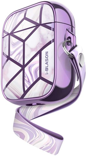 i-Blason Stylish Case for Apple AirPods 1st/2nd, 360° Full Body Cover with Strap - Picture 19 of 34