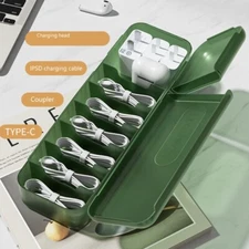 Set of 2 Practical Cable Management Box Efficient Cables Organizer for Desktops