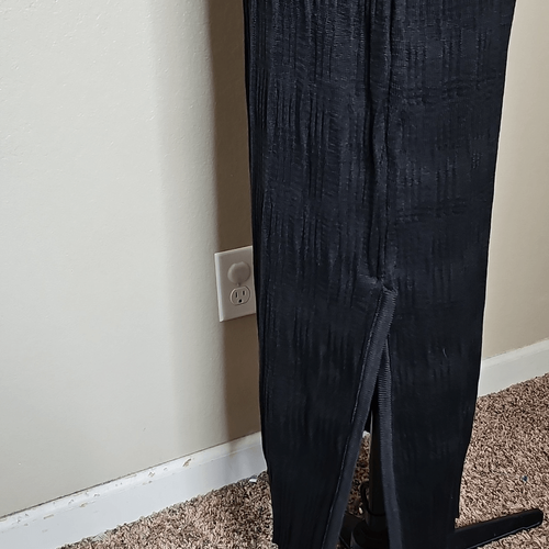 Peruvian Connection Medium Luxe Knit Pima Cotton Black Sheath Maxi Dress - Picture 3 of 8