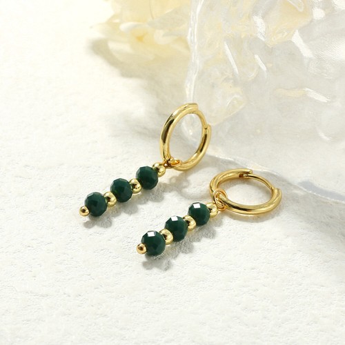 Earring Miyuki Delica Gold Plated Mix Color Beads Hoops Dangle Earrings - Picture 48 of 55
