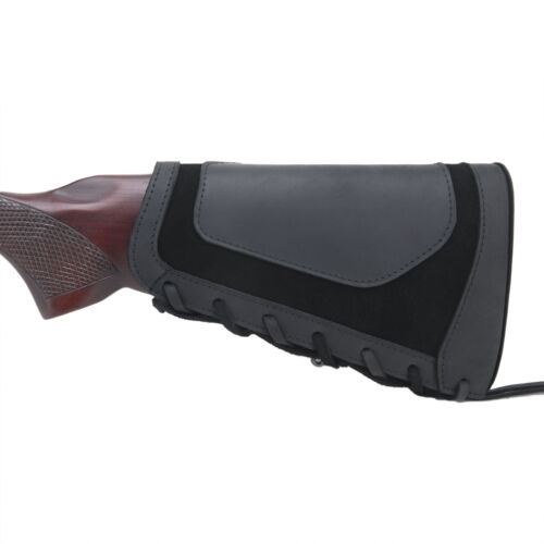 Leather Suede Rifle Buttstock Hunting Shotgun Cheek Rest for.308.22LR 12GA.30-30 - Picture 11 of 71