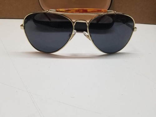 Occhiali da sole vintage WW2 STYLE American Aviators finitura tartaruga/oro con custodia - Foto 4 di 6