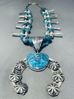 Superior Vintage Native American Navajo Blue Diamond Turquoise Sterling Silver Bracelet Superior Vintage Native American Navajo Blue Diamond Turquoise Sterling Silver Bracelet