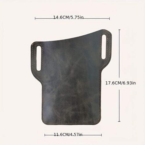 Vintage Style PU Leather Phone Holster with Belt Loop - Universal Fit, Durable, - Picture 4 of 13