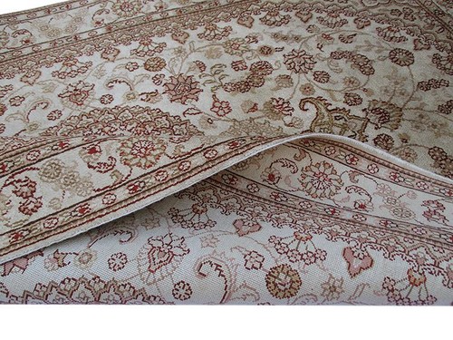 Traditional Rug Silk Wool Handmade Luxury Medallion 3x5 Grey Area Rug - Picture 6 of 7