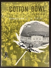Jim Brown Signed 1957 Cotton Bowl Program Syracuse￼ Football￼ HOF Autograph JSA
