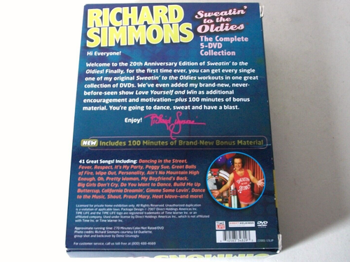Richard Simmons Sweatin to the Oldies DVD Box Set Collection 1 2 3 4 5 Sweating - Picture 3 of 15