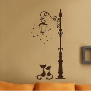 Details About Waterproof Lantern Cats Removable Art Mural Stickers Room Ceiling Art Shan
