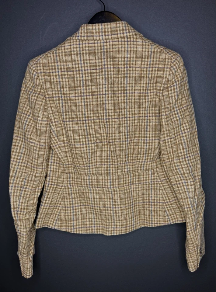 $598 Ralph Lauren 4 X-Small коричневый клетку блейзер куртка Tweed Polo RRL пальто регби - Изображение 4 из 4