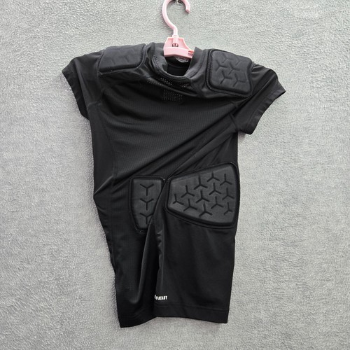 Adidas Boy Activewear Top L Black Compression Padded Football - Picture 6 of 9