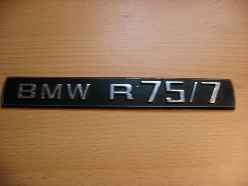Typenschild für BMW R75/7 original BMW Ersatzteil NEU für Oldtimer - Bild 4 von 5