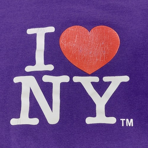 I Love New York NY Vintage Style Short Sleeve Girls T Shirt - Purple - Medium - Picture 2 of 9