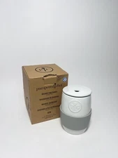 Pampered Chef Ceramic Egg Cooker #1529 White Gray Gripper NEW in Box