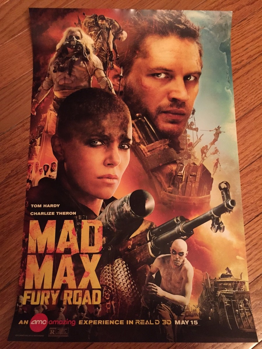 MAD MAX FURY ROAD rare official promo movie poster 17 x 11 Charlize Theron