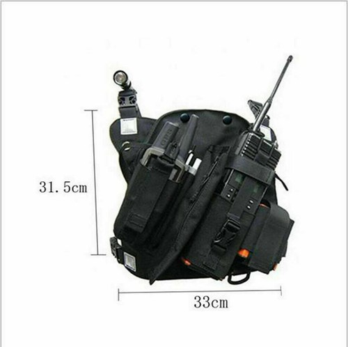 Arnés táctico Radio Bolsillo Pecho Plataforma Bolsa Walkie Talkie Paquete frontal Chaleco Bolsa - Imagen 11 de 11