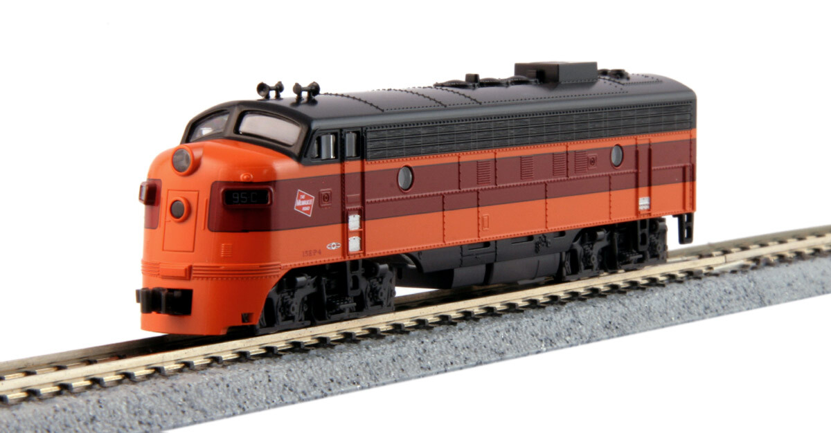 Kato 176-2302-LS N Milwaukee Road EMD FP7A Diesel Locomotive 90C Kato 176-2302-LS N Milwaukee Road EMD FP7A Diesel Locomotive 90C
