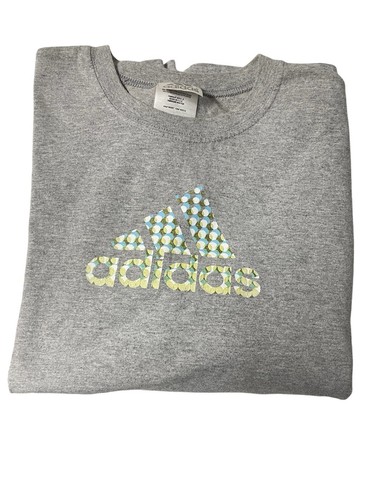 Adidas Long sleeve T Shirt Grey Large Logo Front - Picture 2 of 4