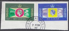 St. Lucia 1977 Θ Mi.409/10 Regentschaft Silver Jubilee Queen Elizabeth [sq7101]