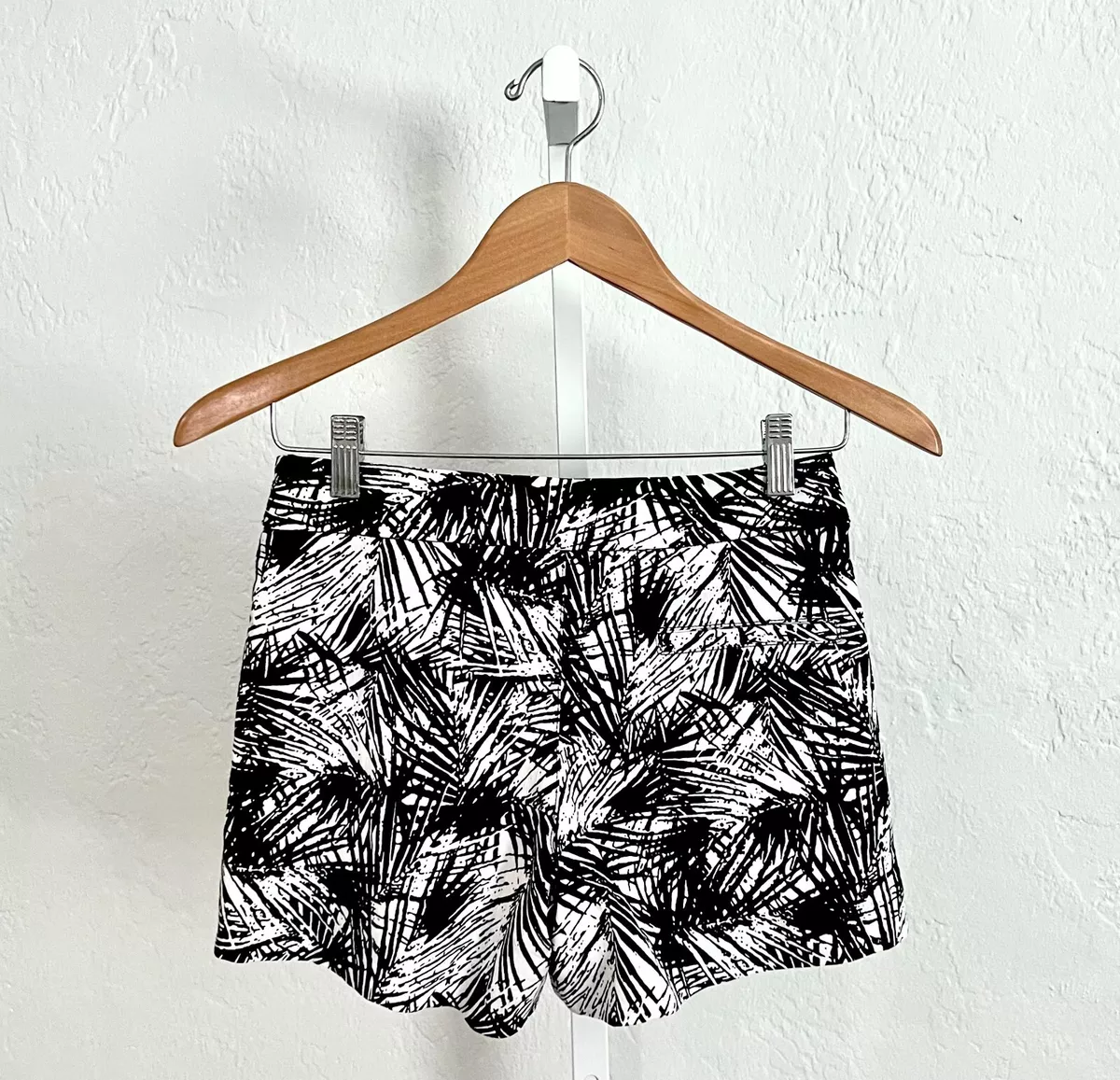 Margaret M Slimming Shorts Lily Blue Palm Short Size XS eBay