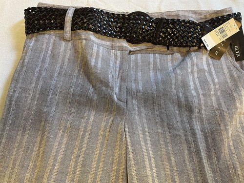 Women’s Cropped style pants Linen ALYX Stretch SZ 14/with Belt! New With Tags! - Picture 7 of 24