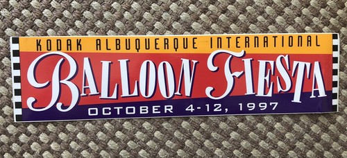 1997 Unused Bumper Sticker Albuquerque International Balloon Fiesta - Picture 2 of 3