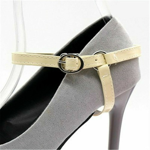 2PCS Detachable Leather Shoe Straps Band For Holding Loose High Heeled Shoes New - Picture 11 of 22