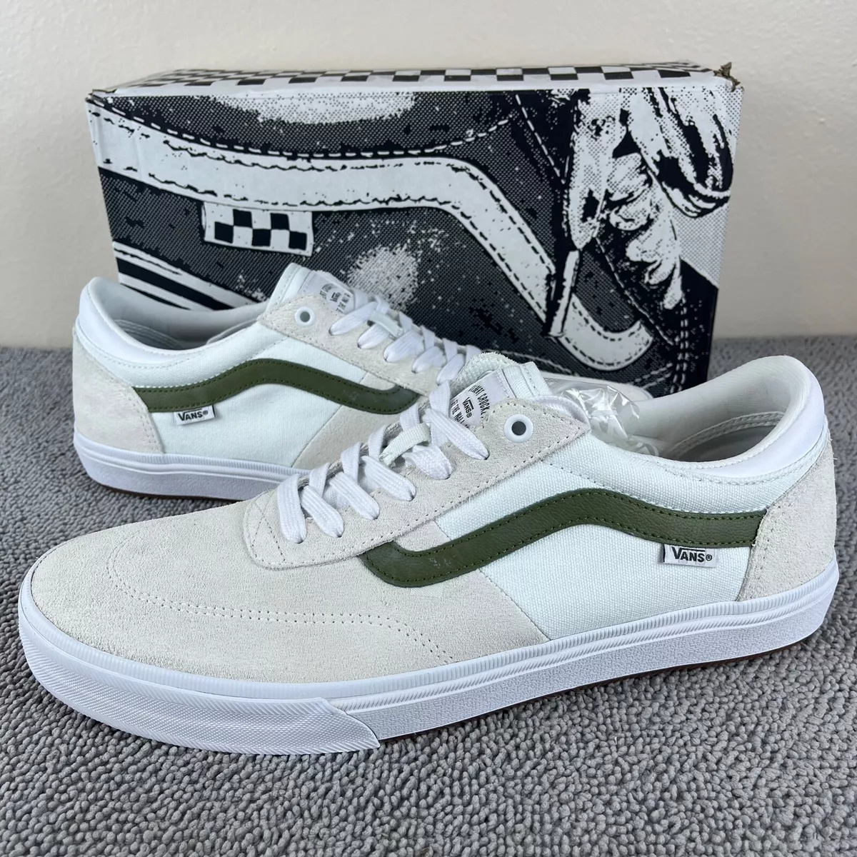 Vans gilbert crockett white green on sale