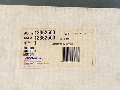 GM OEM NOS 12362503 Rear Side Door Window Motor 1988-1991 Pontiac Grand Prix - Picture 2 of 4