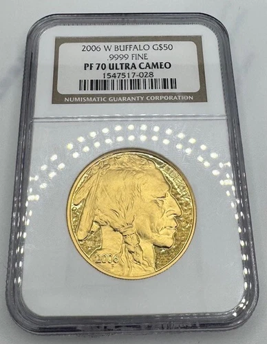 2006 W GOLD $50 AMERICAN BUFFALO 1 OZ PROOF NGC🔥PF 70 Ultra Cameo🔥