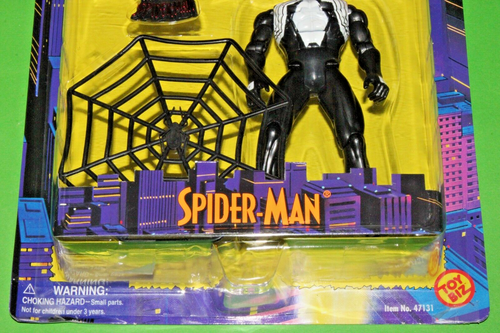 1995 MARVEL SPIDER-MAN ANIMATED SERIES BLACK COSTUME ACTION FIGURE TOY BIZ VENOM - Picture 5 of 9