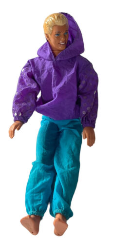 Mattel Rappin Rockin KEN Puppe blonde Haare lila blau Outfit ohne Schuhe Vintage - Bild 2 von 5