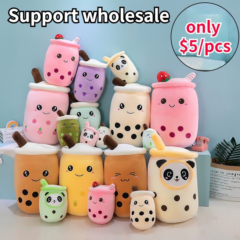 Peluches Burbuja Té Peluche Juguete Kawaii Peluche Almohada en forma de taza Vida real Espalda Suave