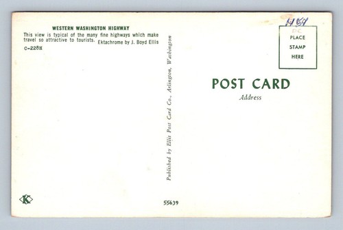 Western Washington Highway Postcard C-228H Unposted - Picture 2 of 2