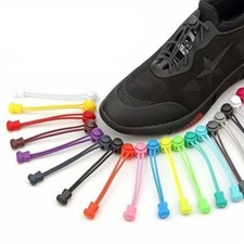 No Tie Shoelaces Elastic Lock Shoes Running Jogging Canvas Trainers Lazy La