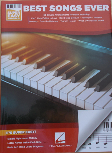 Best Songs Ever 60 einfache Arrangements superleichte Klavierstimme unbeschriftet
