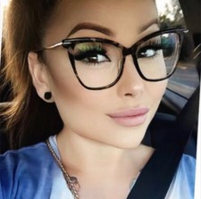 Oversized Large Big Cat Eye Fearless WaYf Clear Lens Eyeglasses Frames Glasses