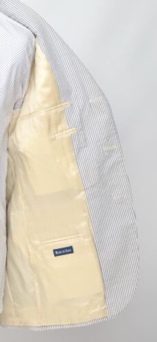 Polo Ralph Lauren Cotton Seersucker 3Btn Jacket EU 52R / UK,US 42R (Corneliani) - Picture 10 of 15