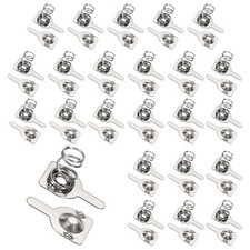 24Pcs Battery Spring Contact 9 x 9mm Positive Negative Unipolar semicircle 